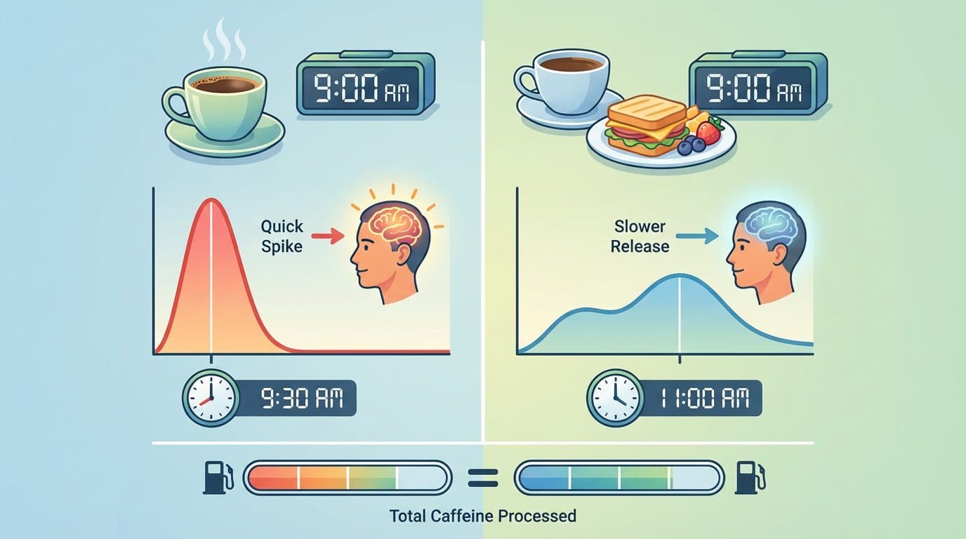 Will drinking coffee with food reduce its impact on sleep?