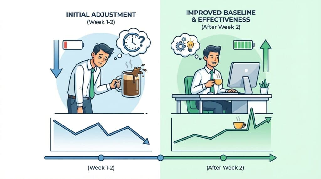 Will reducing caffeine make me less productive at work?